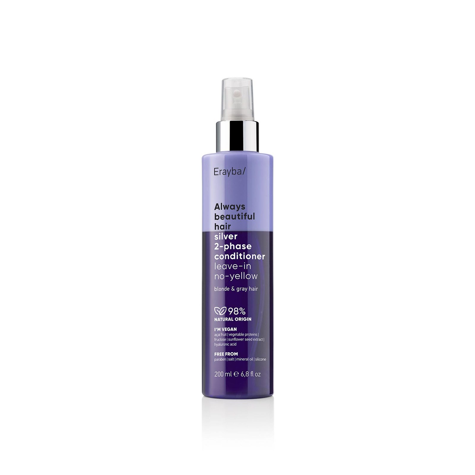 Erayba_Abh-silver-2-phase-200ml Abh/ silver 2-phase conditioner leave-in no-yellow - Image 1